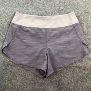 Athleta Run With It Womens Shorts S Purple Textured, Striped Athletic Gym Skort